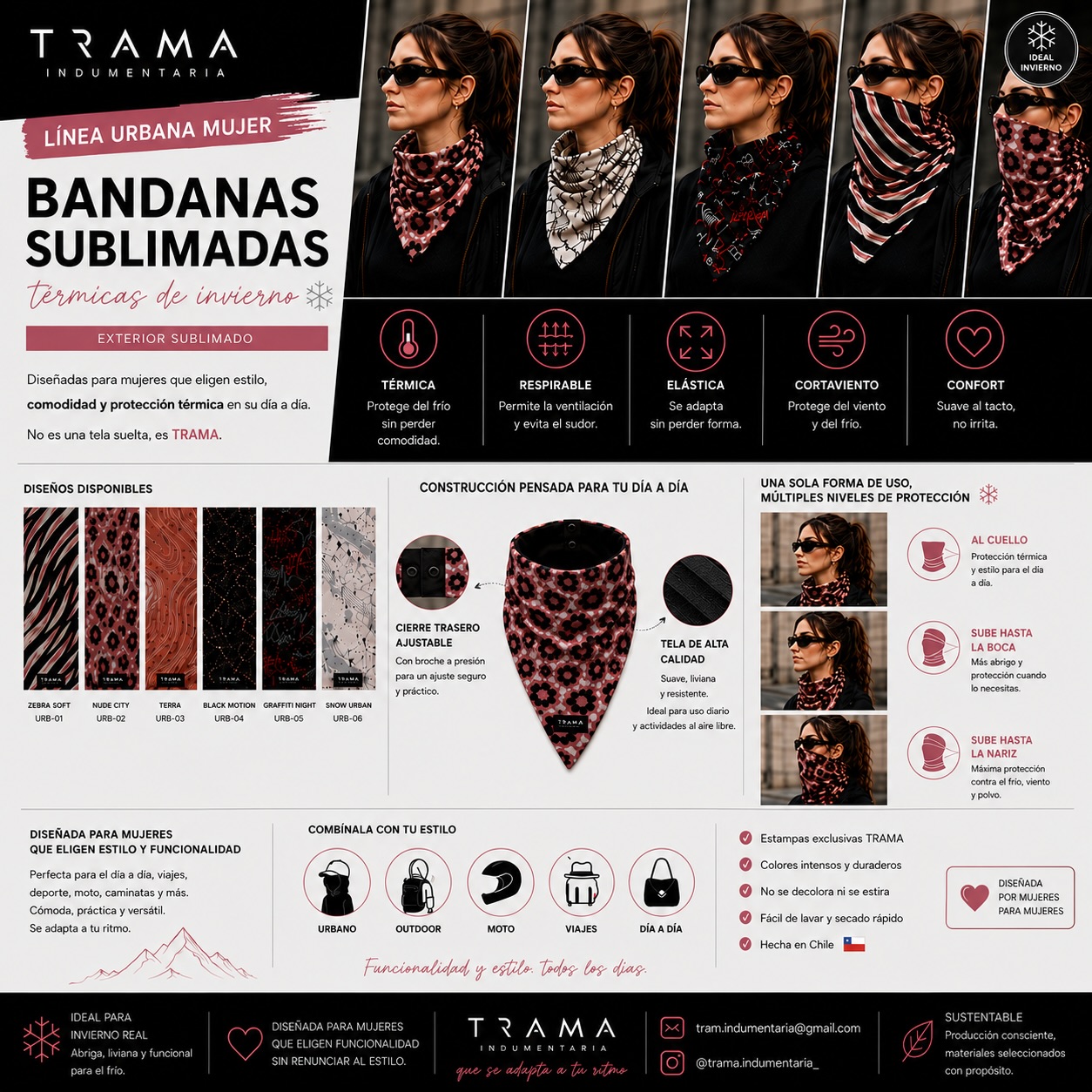 Bandana Urbana Mujer